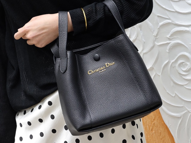 Replica Dior Signature Bucket Bag -Top Qaulity Replica Dior Small Signature Bucket Bag in black leather