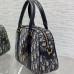 Replica Dior Medium D-Vibe Bowling Bag in beige