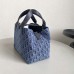Side view of Medium Dior Toujours Blue bag