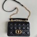 Luxury Dior Jolie Top Handle Bag in Black Leather