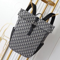 Dior 8 Roll Top Backpack Black - Top qualirt replica dior backpack