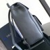 Blue Dior Saddle Backpack with white flap