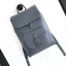 Elegant blue and white Dior Saddle Backpack with flap