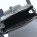 Blue Dior Saddle Backpack with white stitching detail
