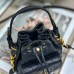Nano Dior Caro Bucket Bag Replica – Black Quilted Leather Handbag