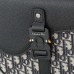 Close-up of Replica Dior Saddle Zip Backpack details