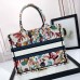 Replica Medium Dior Book Tote White Front View