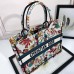 Luxury Replica Dior Book Tote Medium White
