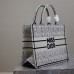 Stylish black and white Miss Dior fragrance display