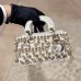 Lady D-Joy Micro Bag with White Resin Pearls
