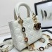 Replica Small Lady Dior Bag White lambskin