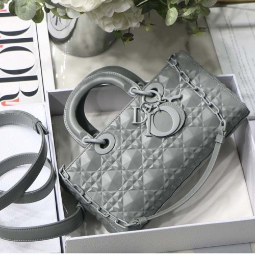 Replica Medium Lady D-Joy Bag Gray