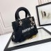 Black Medium Lady D-Lite Bag Replica