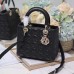 Lady Dior Bag in black leather