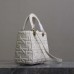 Elegant replica Lady Dior handbag with silver hardware