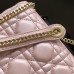Soft Pink Lady Dior Bag with Gold Hardware