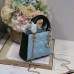 Elegant Mini Lady Dior Bag with gold hardware
