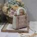 Elegant Mini Lady Dior Bag in black leather