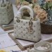 Stylish Replica Small Lady Dior Bag with Latte Cannage Detail