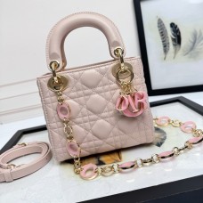 Replica Mini Lady Dior Bag Pink Cannage