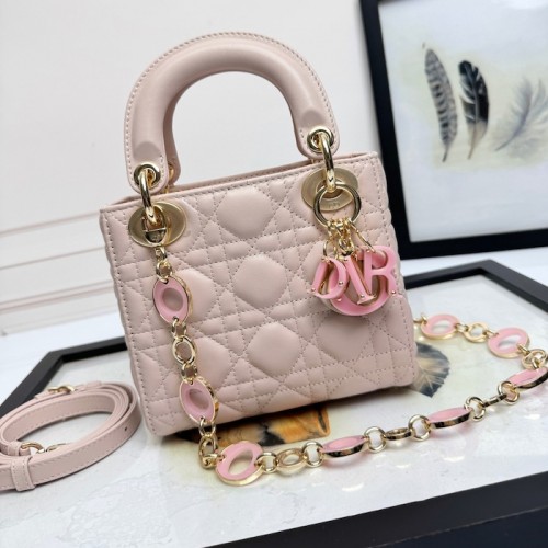 Replica Mini Lady Dior Bag Pink Cannage