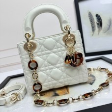 Replica Mini Lady Dior Bag White Cannage