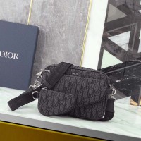 Replica Dior Saddle Triple Pouch Black