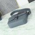 Replica Dior Small Saddle Messenger Bag with Flap Deep Gray Grained Calfskin
