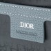 Replica Dior Small Saddle Messenger Bag with Flap Deep Gray Grained Calfskin