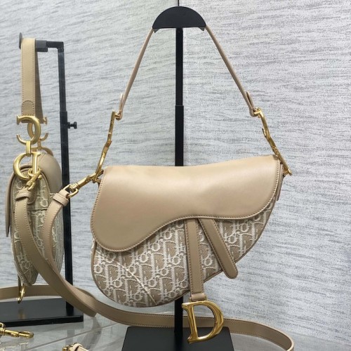 Replica Saddle Bag with Strap Natural Calfskin - Free shipping