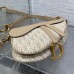 Adjustable Strap Detail - Replica Leather Saddle Bag for Shoulder or Crossbody Wear