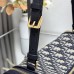 Gold Chain and Leather Strap on Quilted Mini Handbag