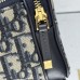 Open Dior-Style Mini Bag Showing Interior Pockets and Lining