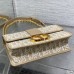 Natural Tone Replica Bag with Gold Logo Charm