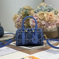 Replica Dior Groove 17 Nano Bag Blue Tweed - Free shipping