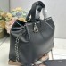 Large Dior Toujours Bag Black Cannage Calfskin with Studs