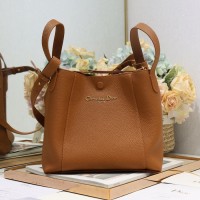 Replica Dior Medium Signature Bucket Bag brown leather