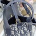 Luxury-style Dior leather bucket bag replica with metal Dior charms