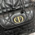 Small Dior Caro Bucket Bag Replica – Black Quilted Leather Handbag
