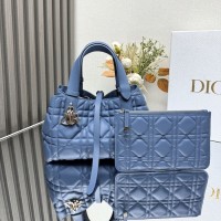 Replica Small Dior Toujours Bag Blue Leather - Free shipping