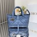 Adjustable Shoulder Strap on Small Blue Luxury Replica Bag