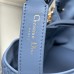Blue Quilted Replica Bag Paired with Office Attire