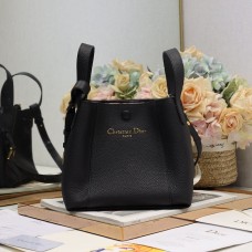 Replica Dior Small Signature Bucket Bag black leather